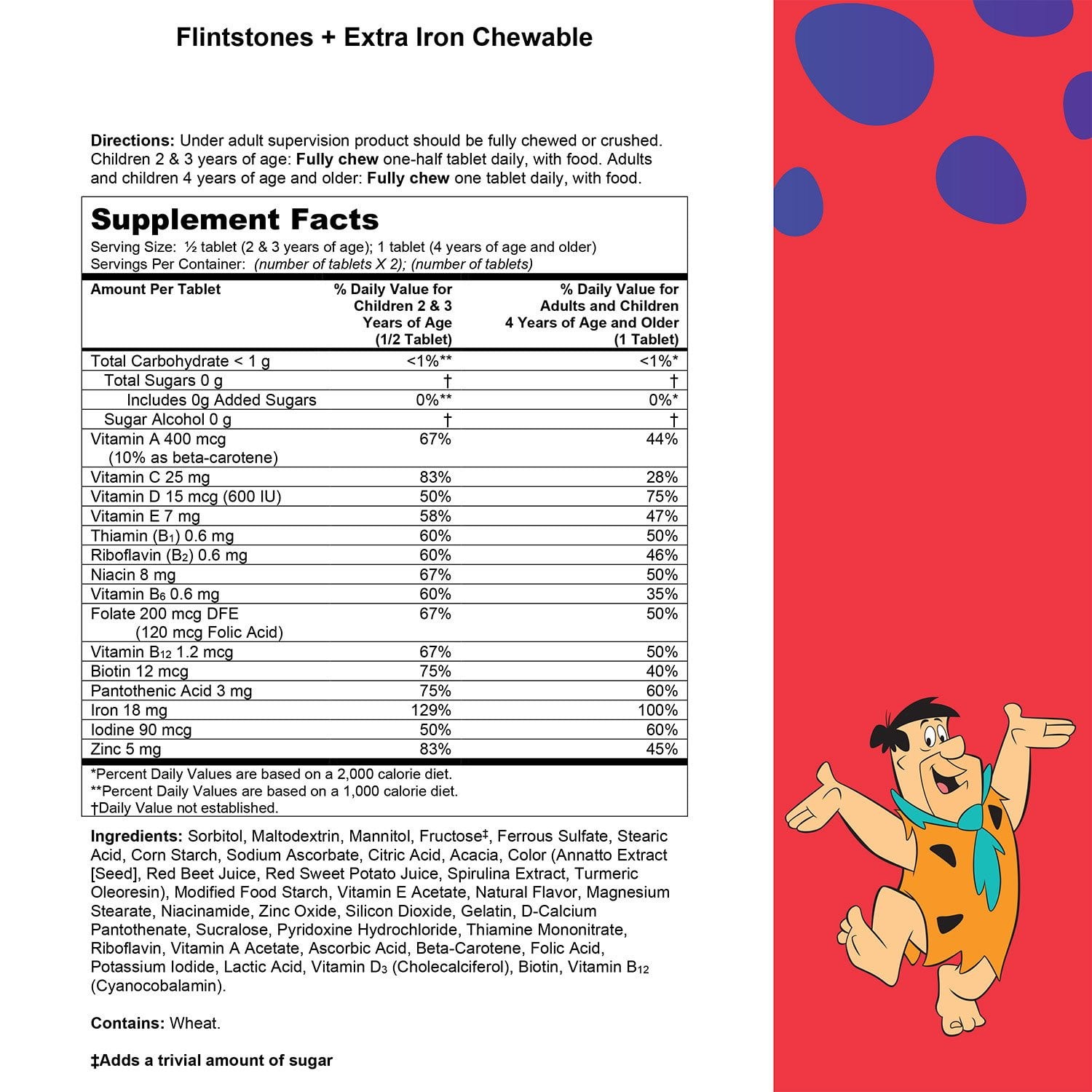 Flintstones Kids Multivitamin with Extra Iron – Chewable Tablets 210 ct