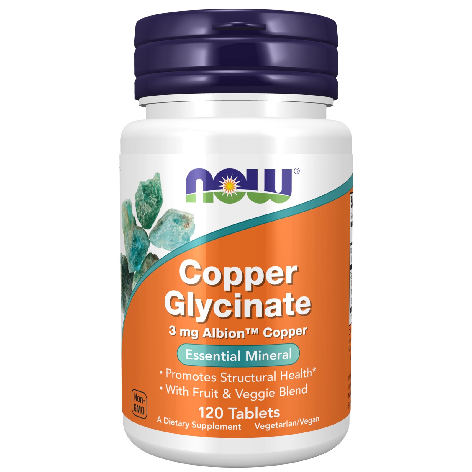 Now Foods Supplements, Copper 120 Count (Pack of 1), Light Gray, Tan