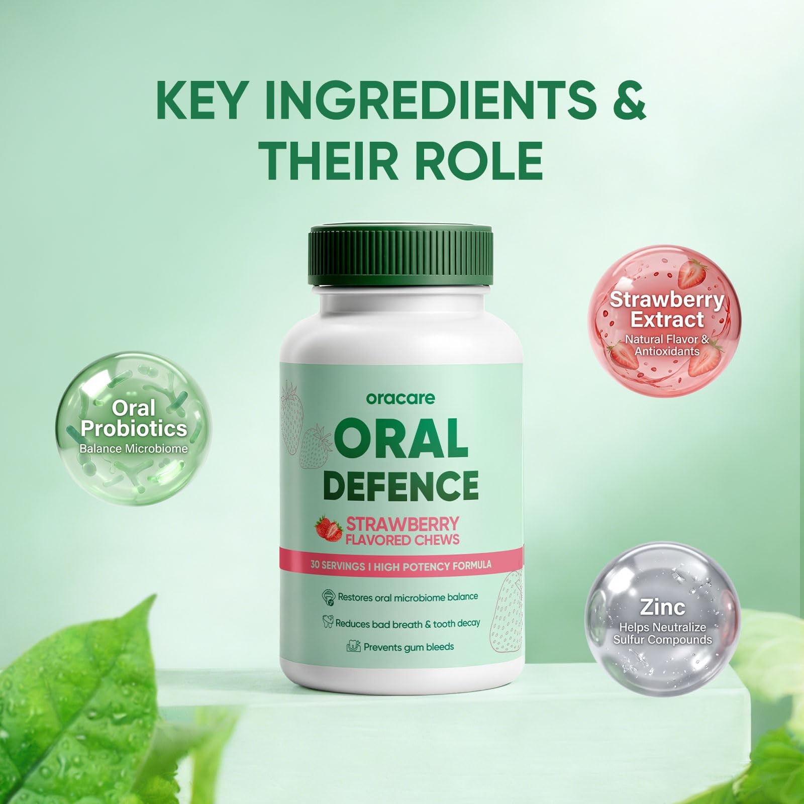 Oracare Oral Defence – Oral Probiotics Supplement for Fresh Breath, Teeth and Gu