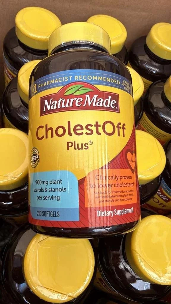 Nature Made CholestOff Plus 900 mg 210 Softgels Lower Cholesterol