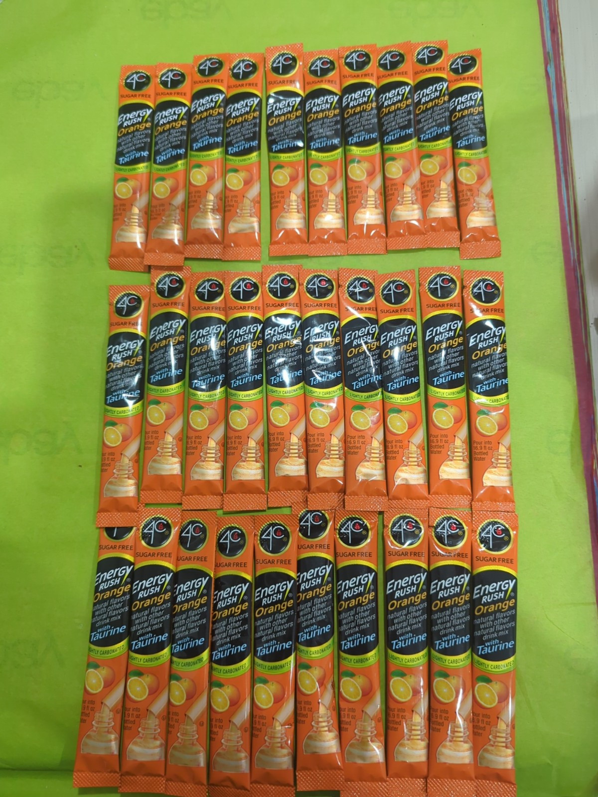 4c Energy Rush 30 Packets Orange Flavor Use In Loaded Tea