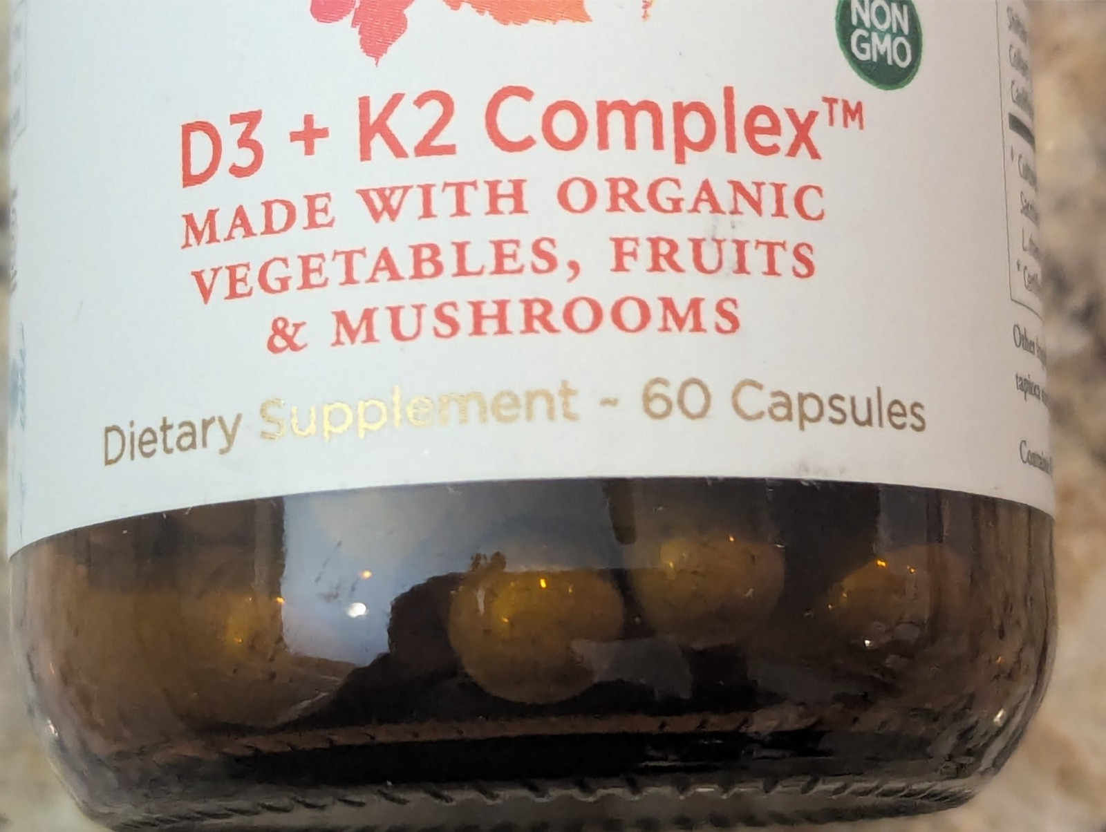 Pure Synergy Vitamin D3 + K2 Complex 60 capsules exp: 08/2027