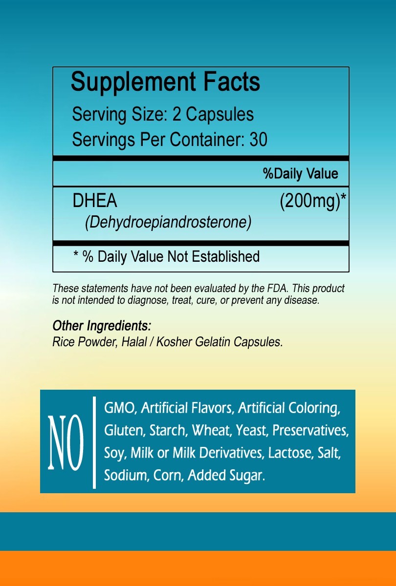 DHEA 200mg Caps – Premium Quality by Paklabs – Free & Fast Ship