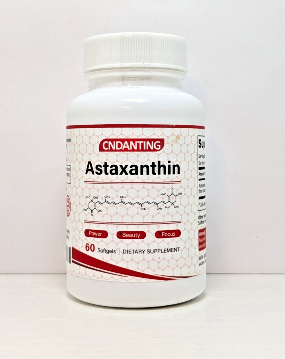 CNDANTING Astaxanthin 12mg Softgels 30 Servings 60 Softgels Exp 01/28