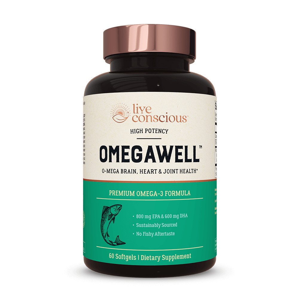 OmegaWell Best Omega Fish Oil : Heart, Brain, and Joint Support, exp 04/2025 NW
