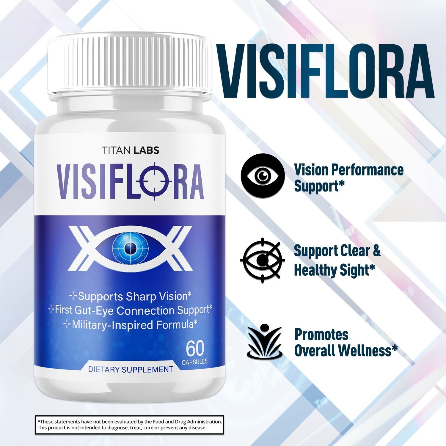 (5 Pack) Visiflora Support Healthy Eye Vision & Function Visi Flora 300 Capsules