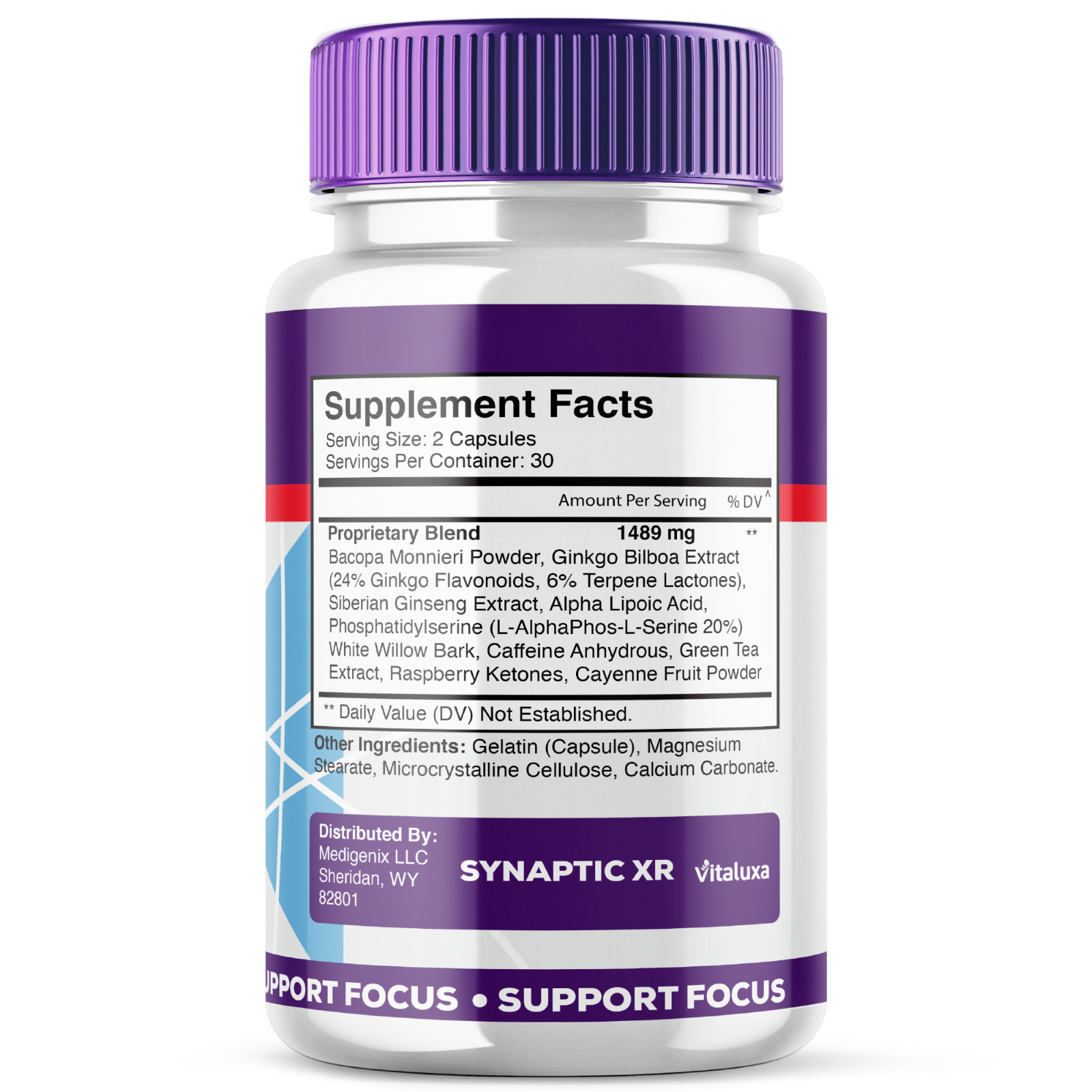 (5 Pack) Synaptic XR Core Focus Pill Cognitive Performance Focus (300 Capsules)
