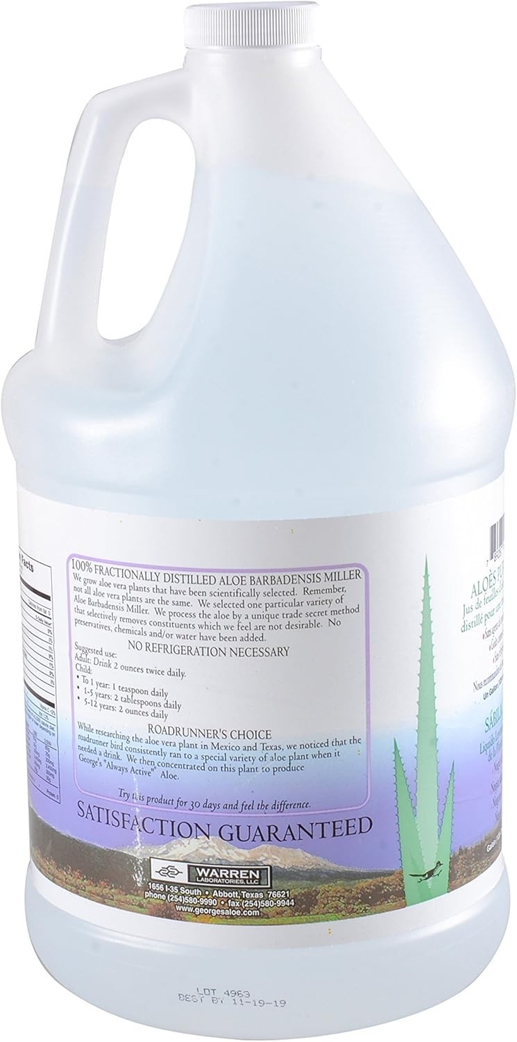 Warren Laboratories George’s 100% Aloe Vera Liquid 128 fl.oz