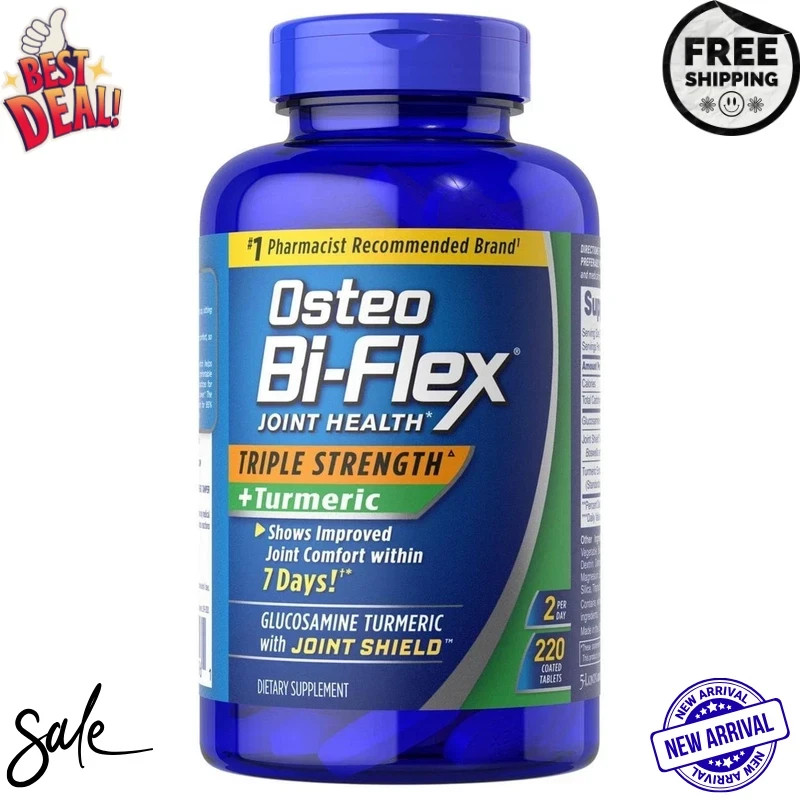 Osteo Bi-Flex Triple Strength with TURMERIC / 220 ct. / NEW & SEALED / Exp 2027