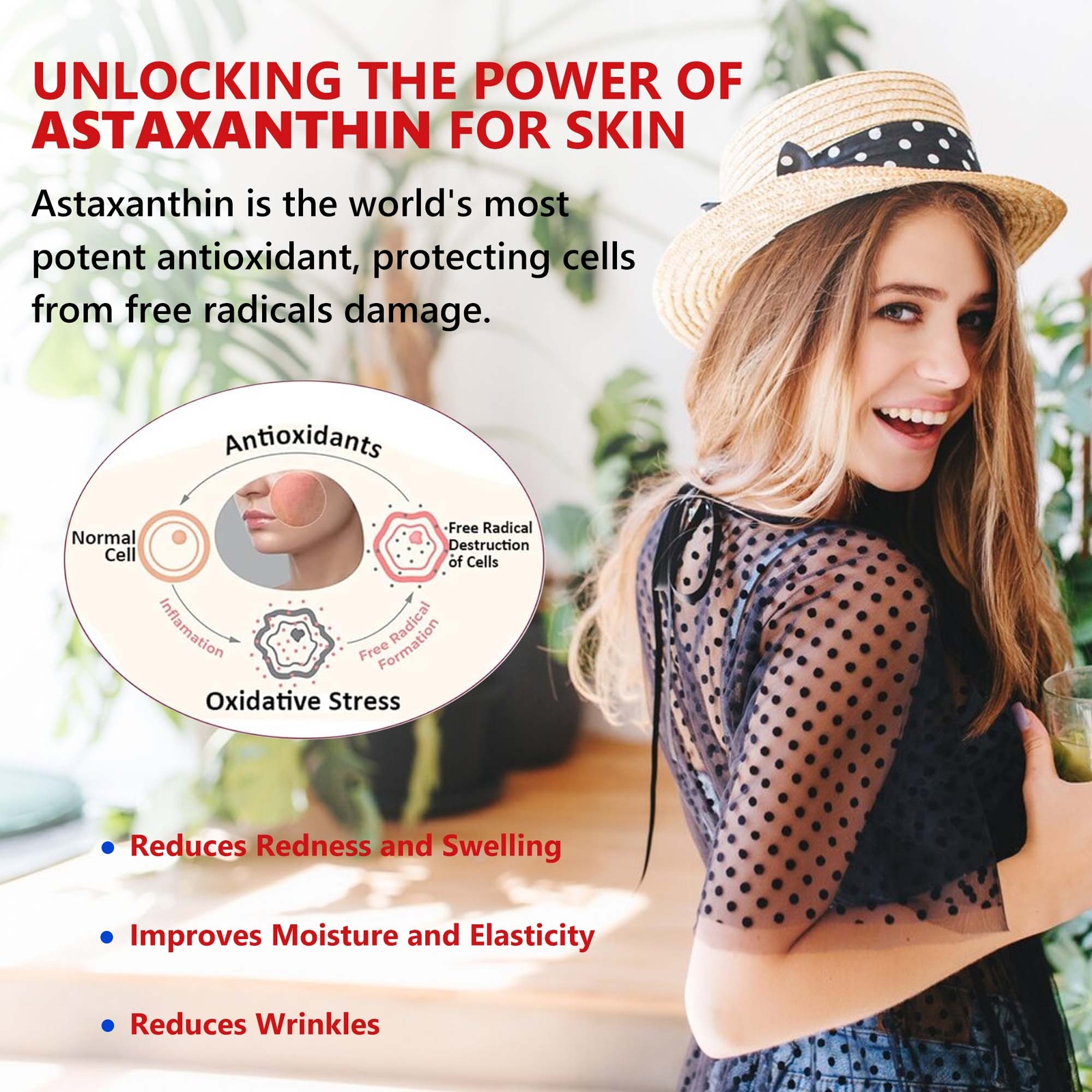 Astaxanthin 24mg – Haematococcus Pluvialis, Cellular Protection, Antioxidant