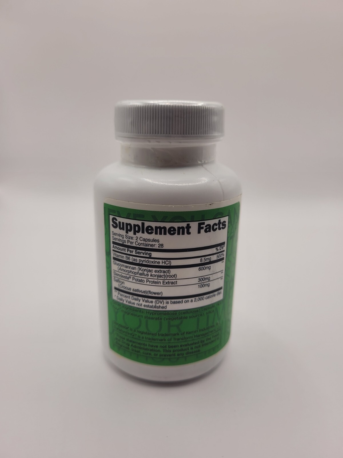 Transform HQ Hunger Control W Glucomannan – 60 Capsules- 28 Servings