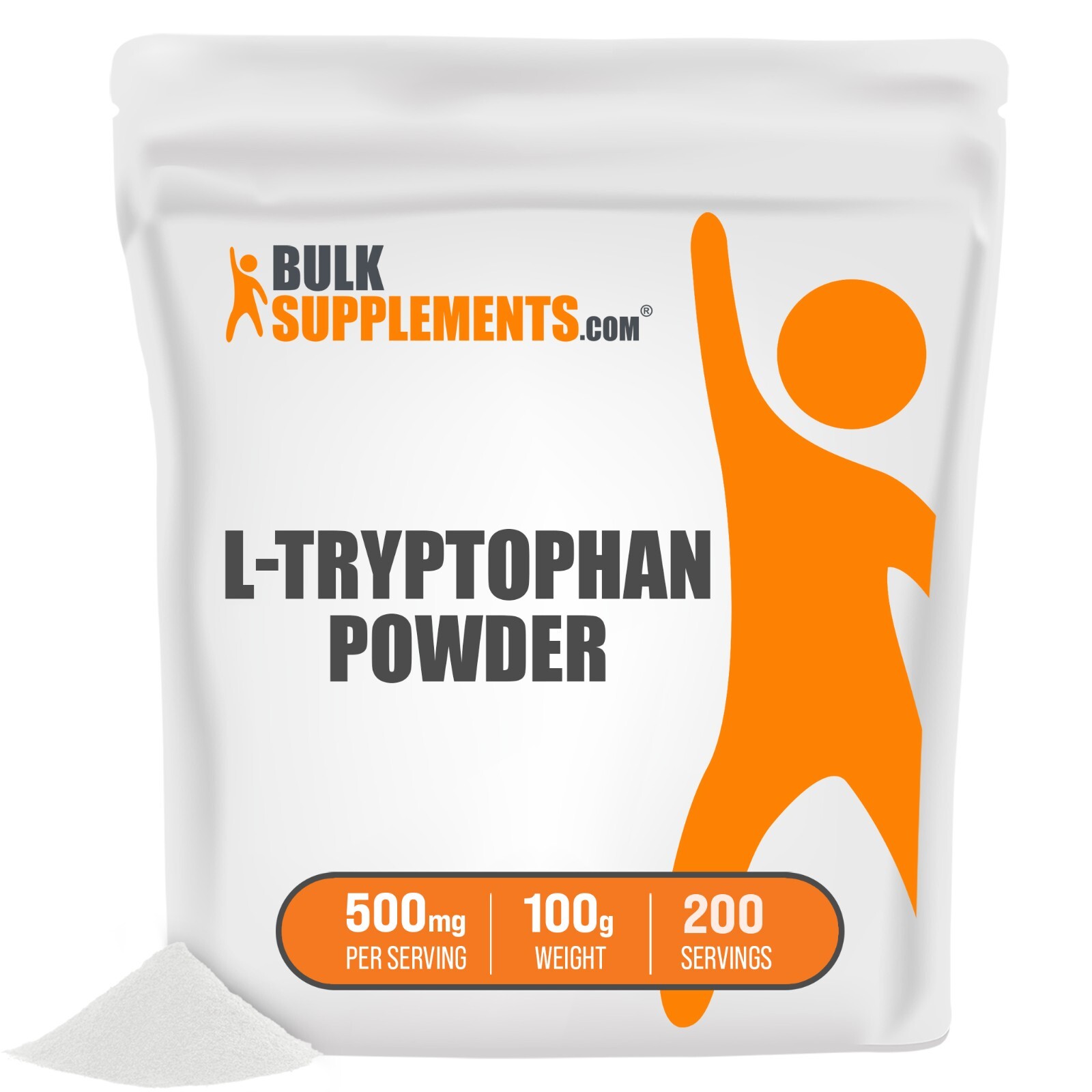 BulkSupplements L-Tryptophan – Natural Sleep Aid – Better Mood – 500mg Servings