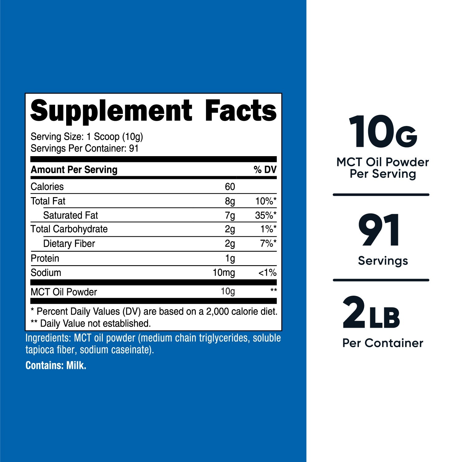 Nutricost MCT Oil Powder 2LBS (32oz) – Great for Ketosis and Ketogenic Diets