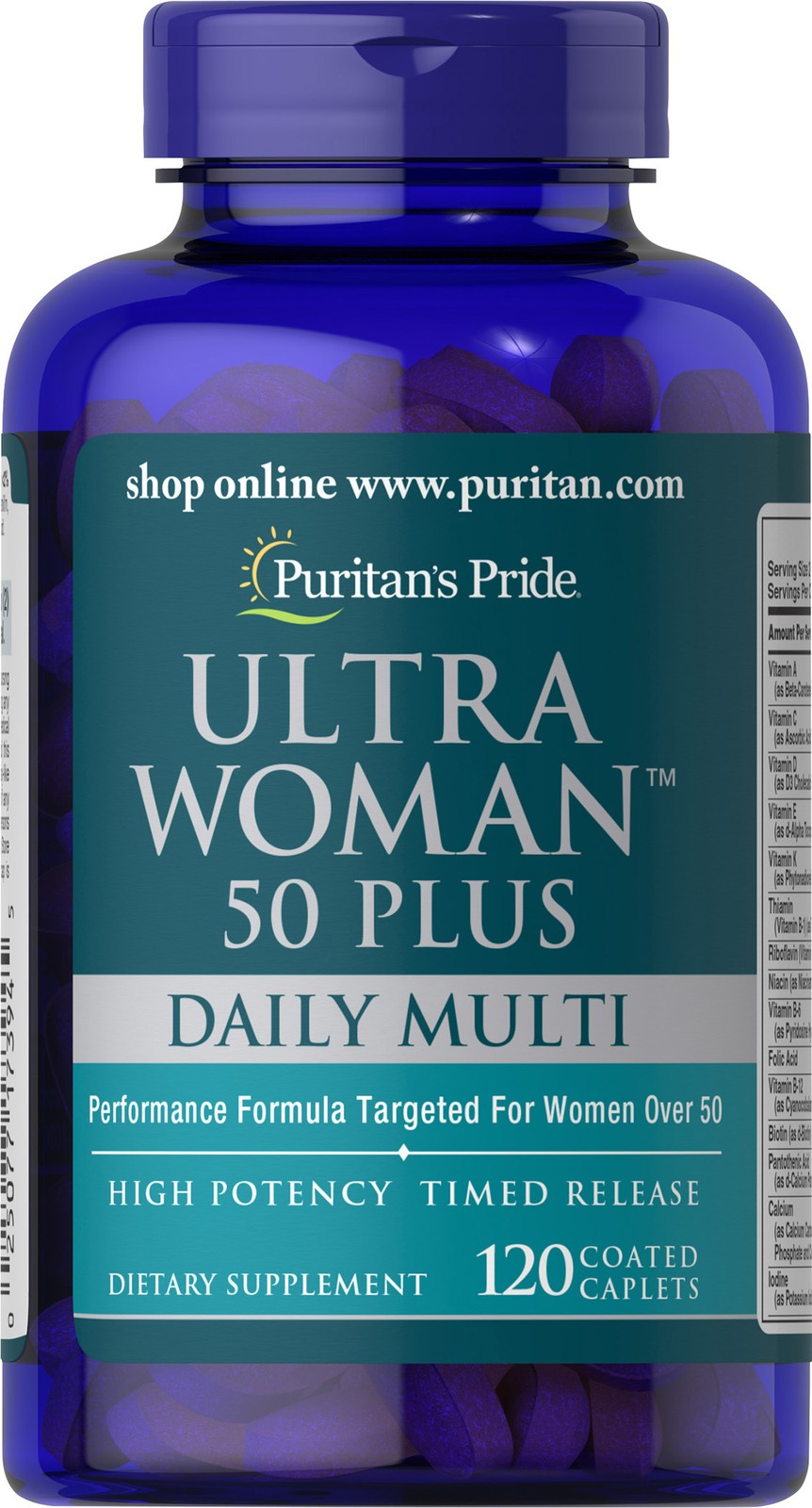 Puritan’s Pride Ultra Woman 50 Plus Multi-Vitamin – 120 Coated Caplets