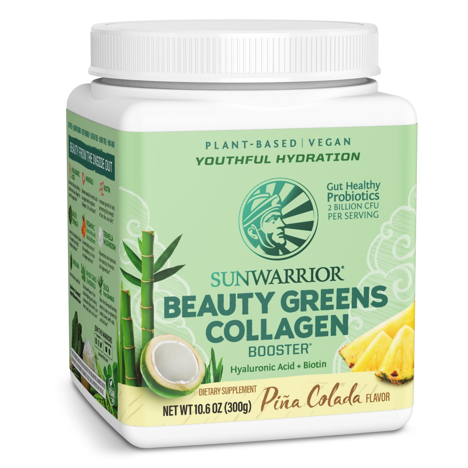 Sunwarrior Vegan Beauty Greens Drink Plant-Based | Hyaluronic Acid Minerals B…