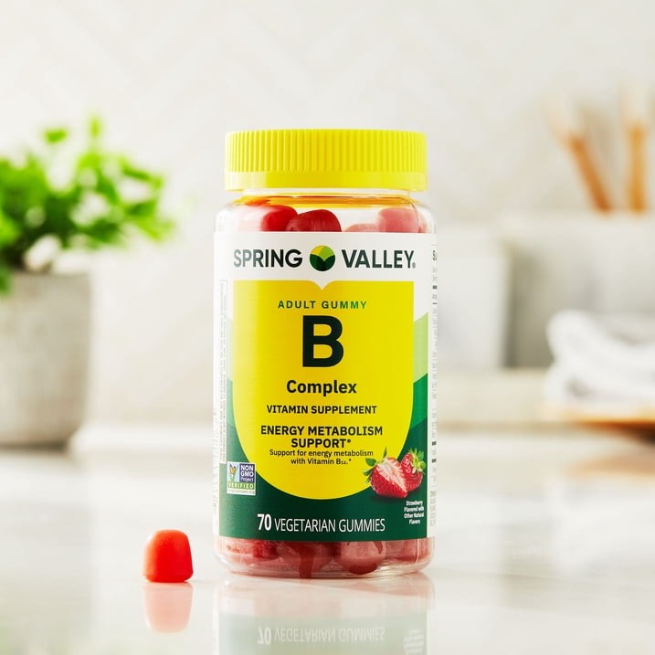 3 Pack Spring Valley Vitamin B Complex Strawberry Vegetarian Gummies, 70 Count