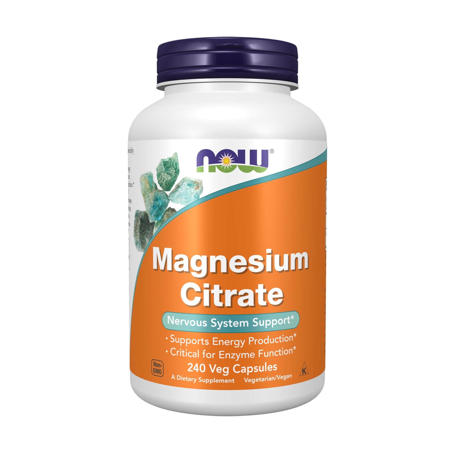NOW Foods Supplements, Magnesium Citrate, 240 Count (Pack of 1), Off White