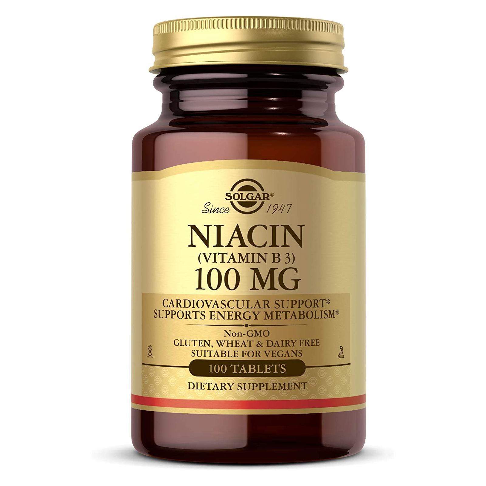 Solgar Niacin Vitamin B3 100 mg 100 Tablets
