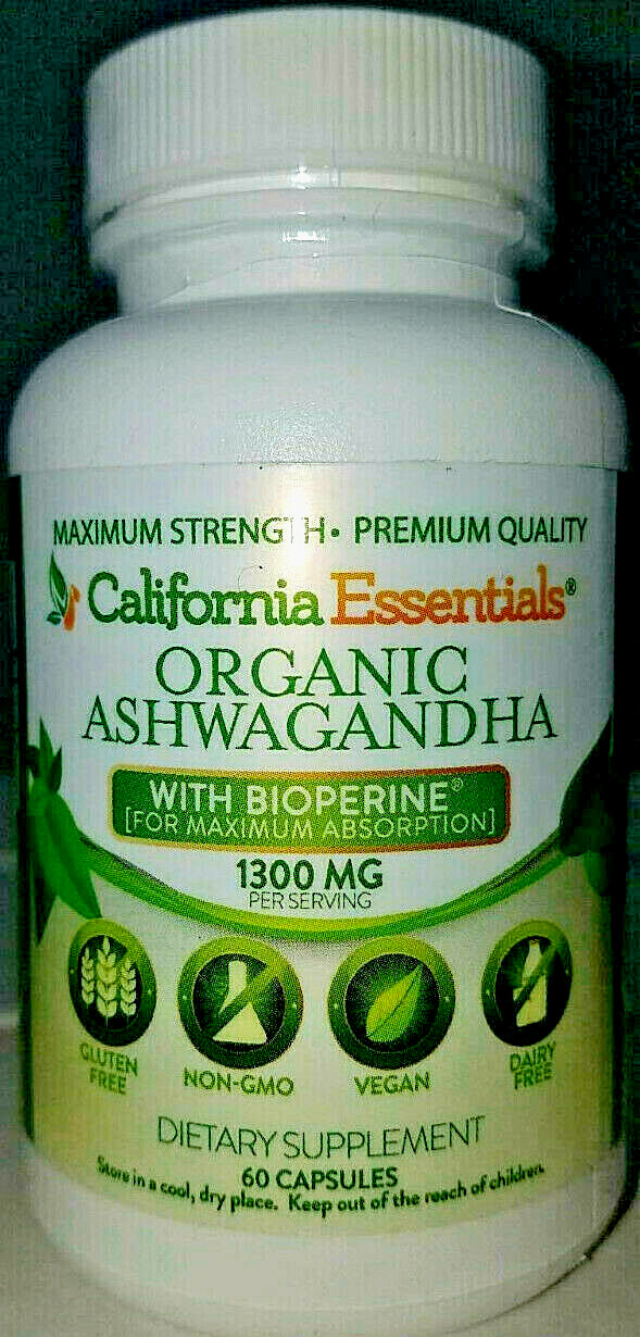 ASHWAGANDHA-1300MG PER SERVING-ENERGY-STRENGTH-LONGEVITY-NEW-SEALED-FREE SHIP
