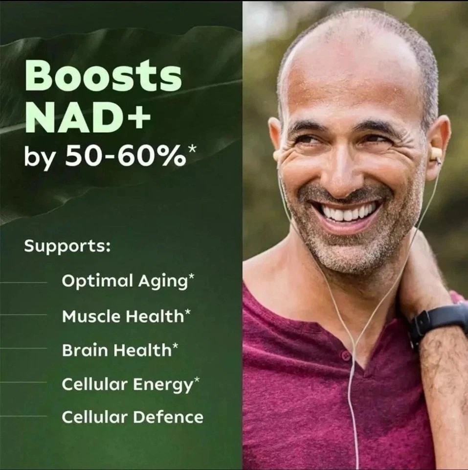 NEW Reus Research NAD+ Nicotinamide Riboside Resveratrol Anti-Aging Supplement