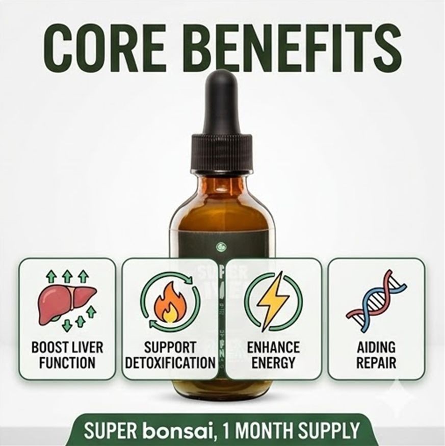 Super Bonsai Super Liver Drops 2-Pack Daily Detox Supports Milk Thistle 60 Days