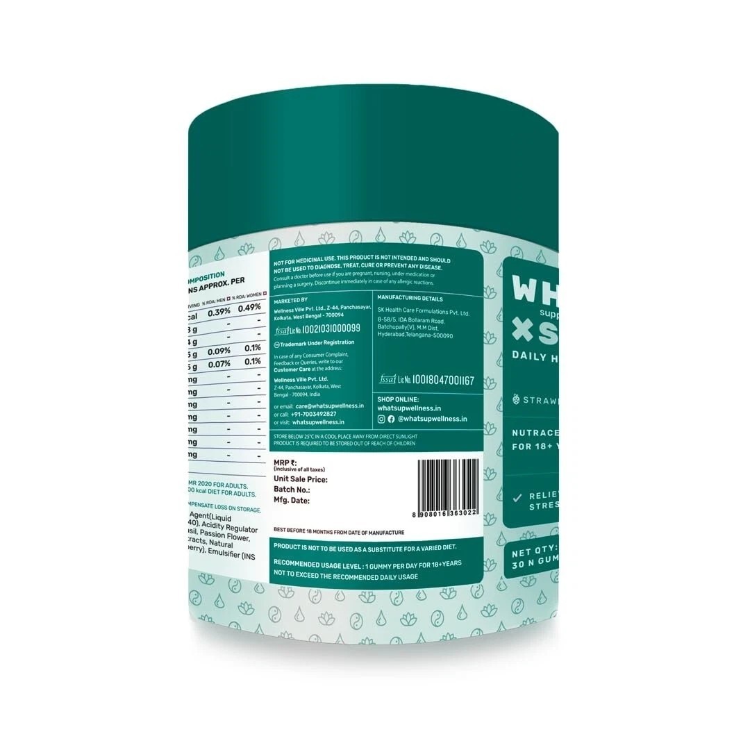 What’s Up Wellness Stress Relief Gummies – Anxiety & Sleep Support 30 Ct R942