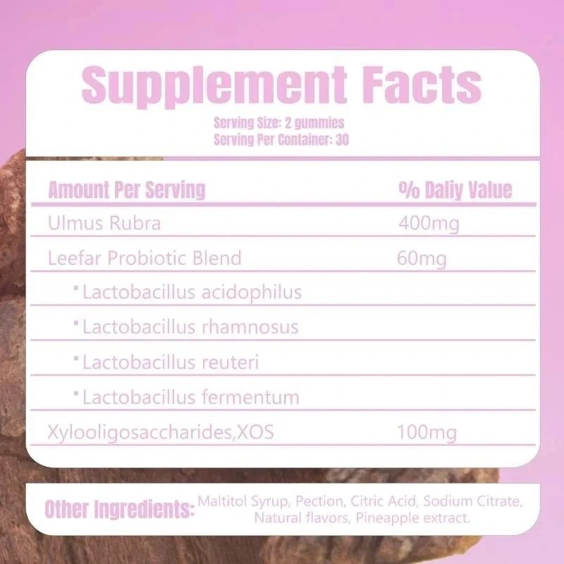 NEW Leefar Women’s Probiotic Slippery Elm Pineapple – 60 gummies