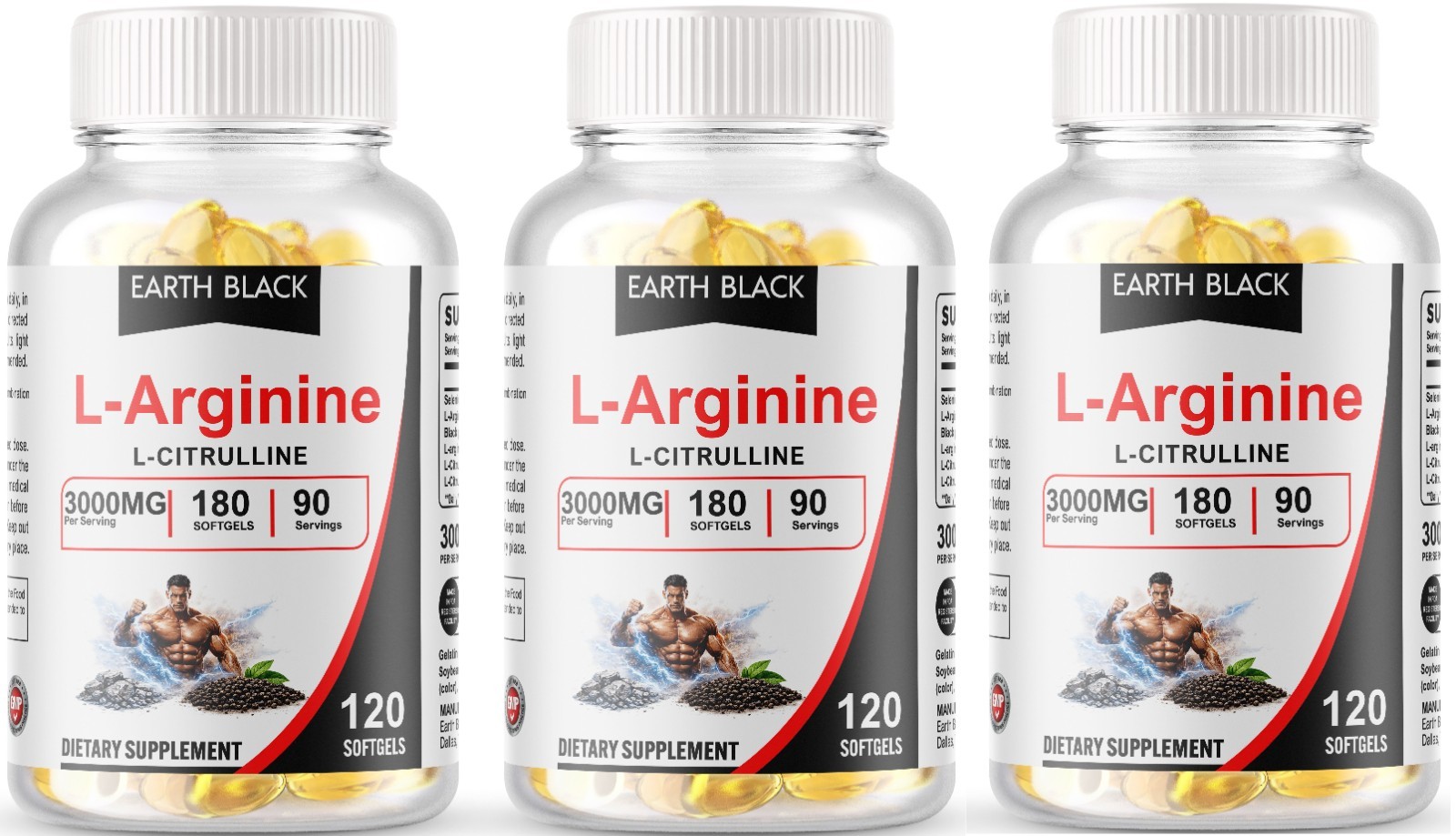 360 Softgels L-Arginine L-Citrulline Nitric Oxide Booster 3000mg, 270 Servings