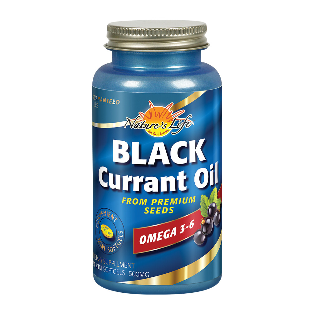 Nature’s Life Black Currant Oil Minis 500 mg | 90ct, 90 Serv.