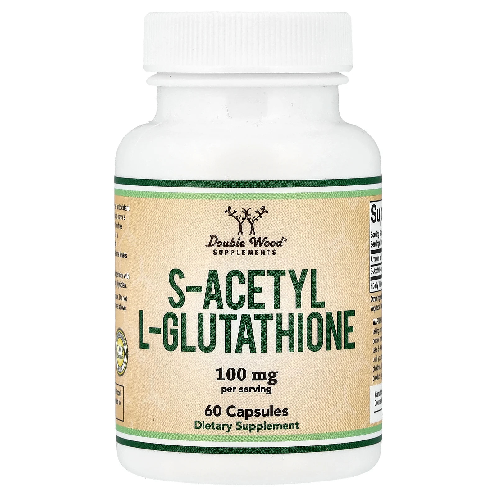S-Acetyl L-Glutathione, 100 mg, 60 Capsules