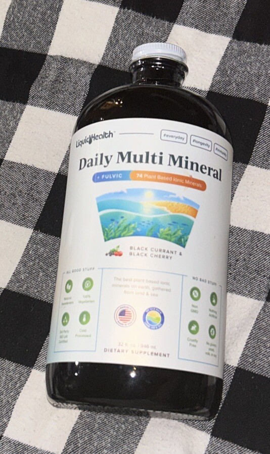 LiquidHealth ~ Daily Multi Mineral ~*Black Currant & Black Cherry*~ 32oz ~Sealed