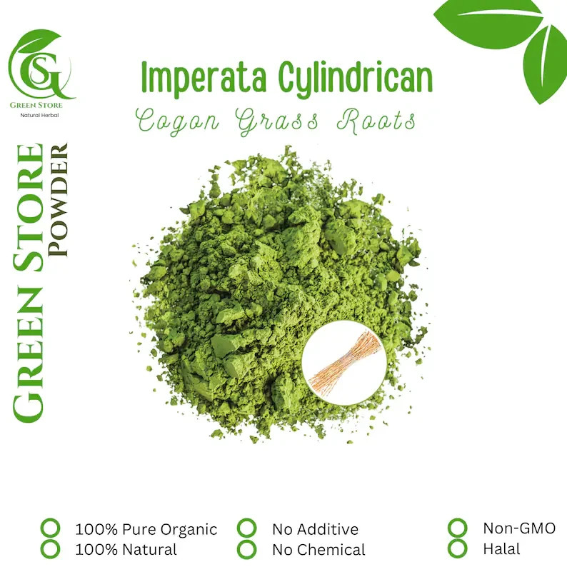 50 g – 500 g Organic Pure Powder Of Imperata Cylindrican Cogon Grass Roots Herbs