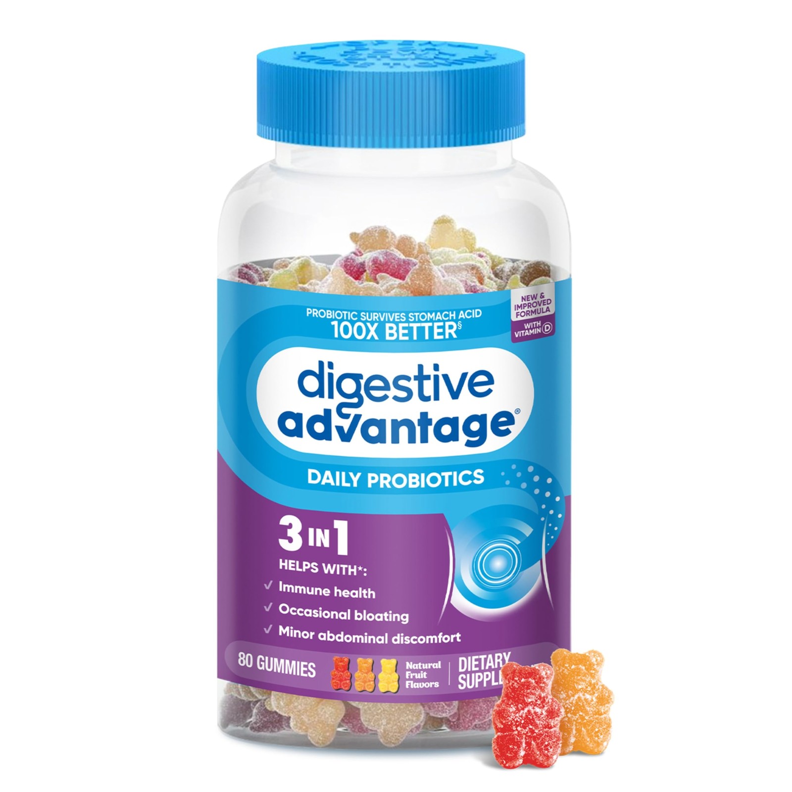 Digestive Advantage Probiotics For Health, 80 Count (Pack of 1)