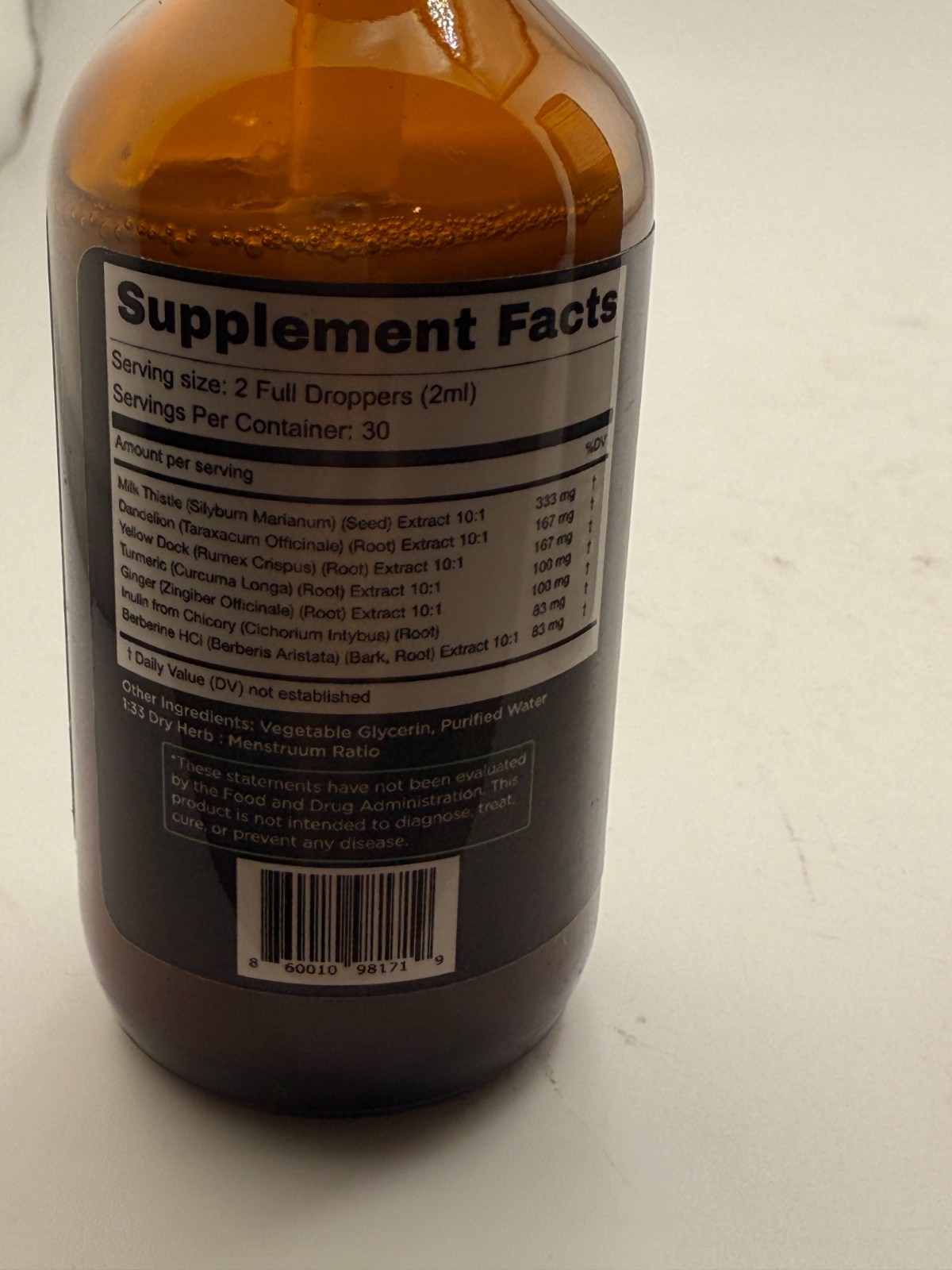 SuperBonsai Super Liver Support with Milk Thistle 2 oz tincture 8/2026
