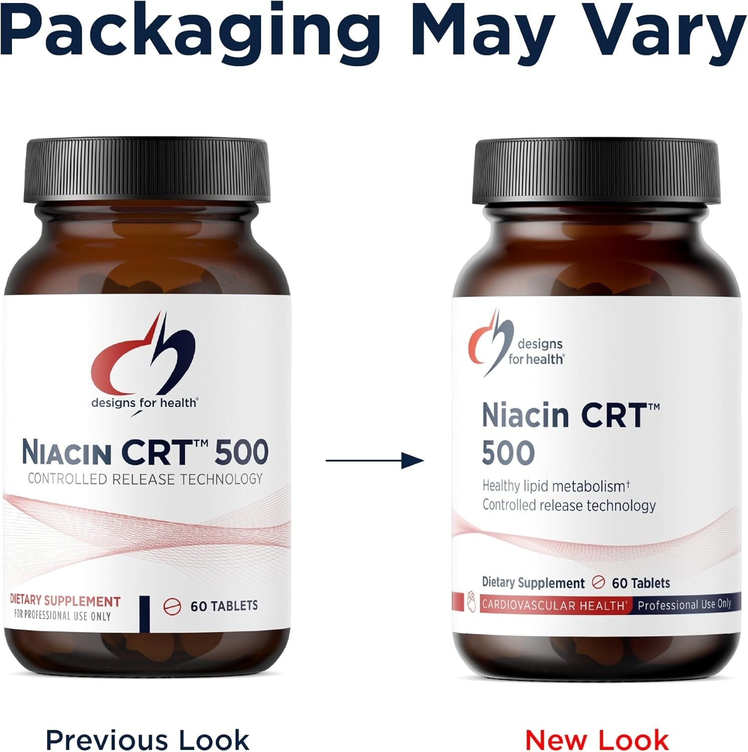 Niacin 500mg Slow Release Vitamin B3 Tablets – Non-GMO & Gluten-Free 60 Count