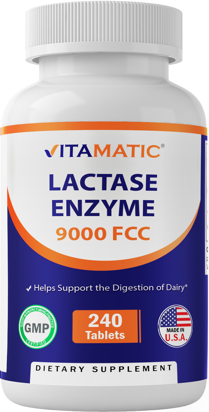 Vitamatic Lactase Enzyme 9000 FCC 240 Tablets