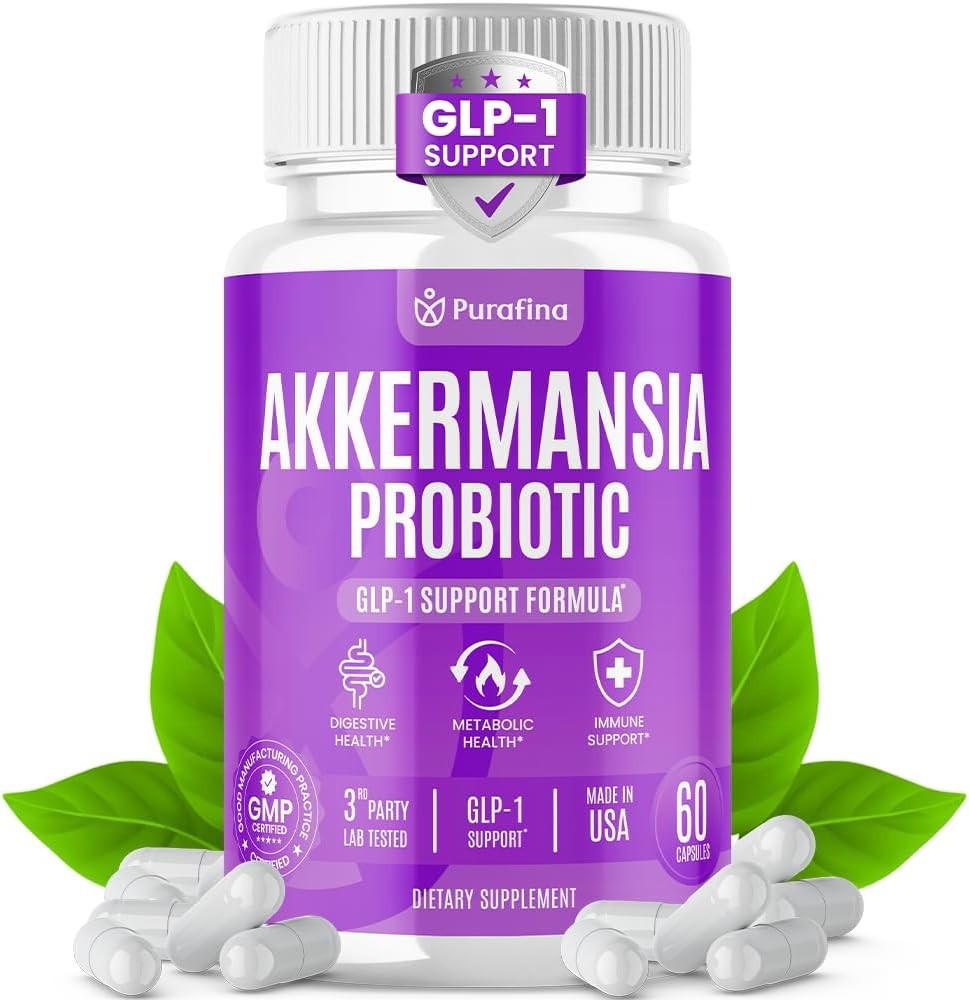 Akkermansia Probiotic with Chicory Inulin for GLP Support Formula 60 ct Purafina