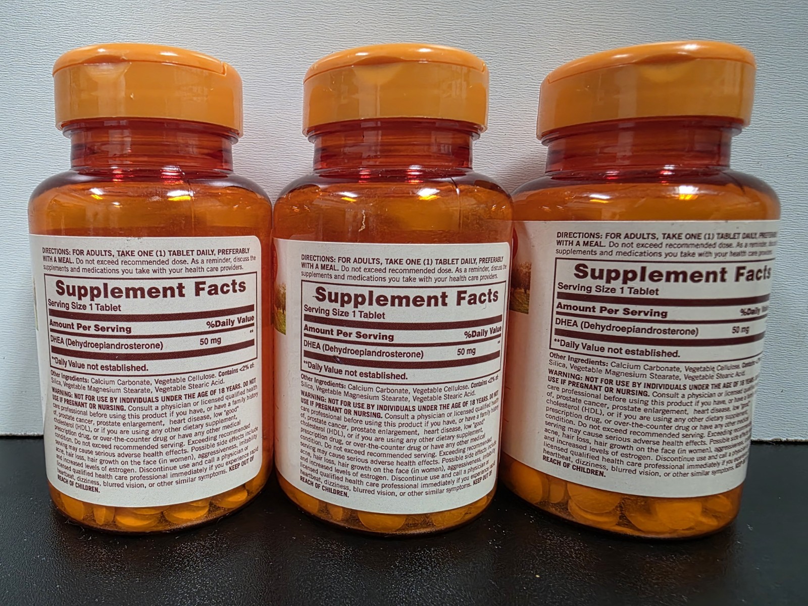 Sundown DHEA 50 mg 60 ct. lot of 3 NEW/SEALED EXP: 12/26