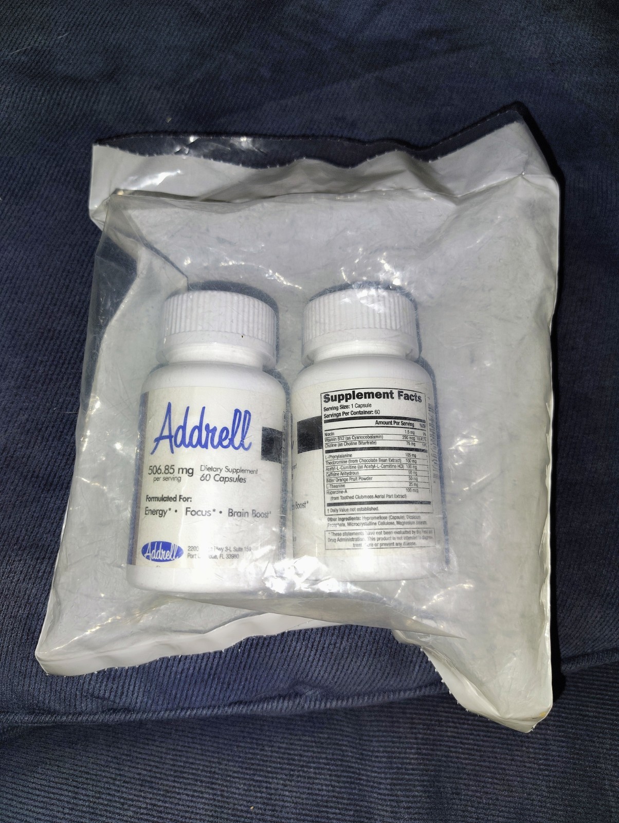 Addrell 2 Pack Energy Stimulant Pills- Study Supplement Alternative Pill, Natura