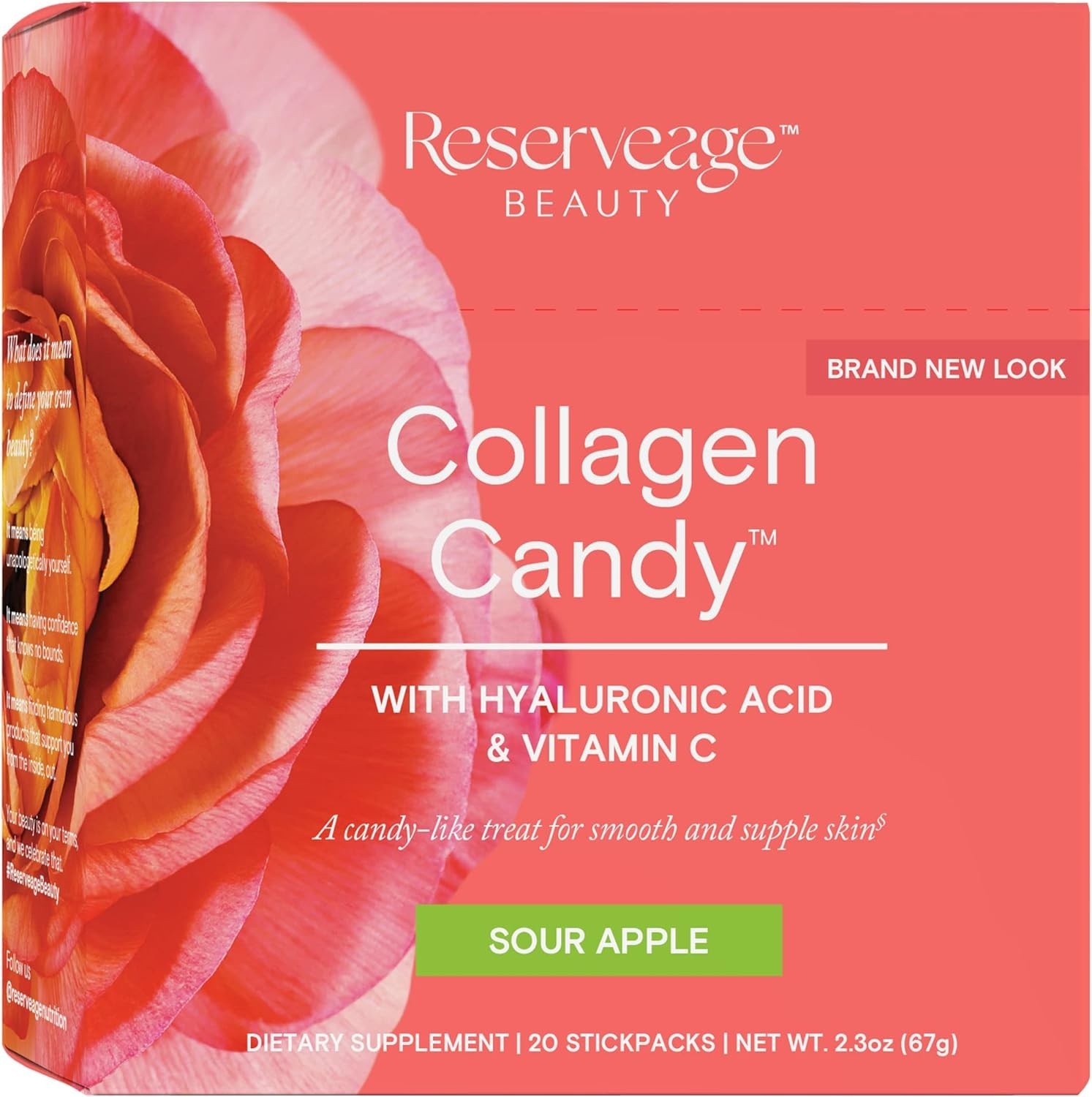 Reserveage Beauty Collagen Candy – Sour Apple – 20 Count