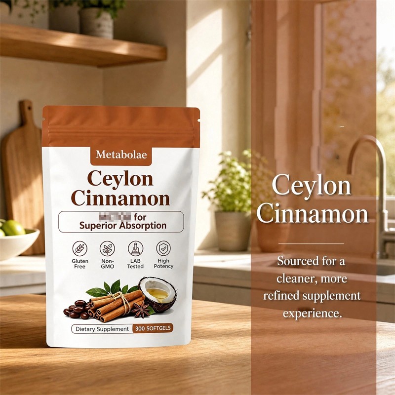 Metabolae Ceylon Cinnamon Capsules – 300 Softgels, Supports Metabolic Balance
