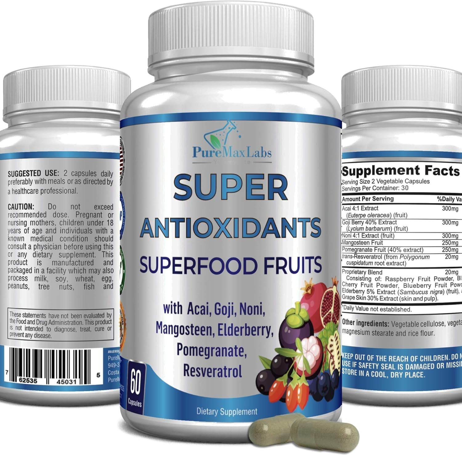 Super Antioxidant Fruit Superfood Complex – Powerful Antioxidant Superfruits,…