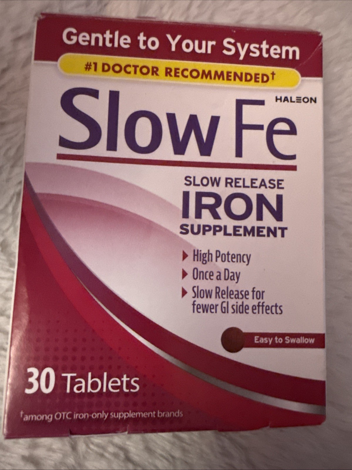 Slow Fe Slow Release Iron Supplement High Potency 30 tab 05/2028 Slowfe