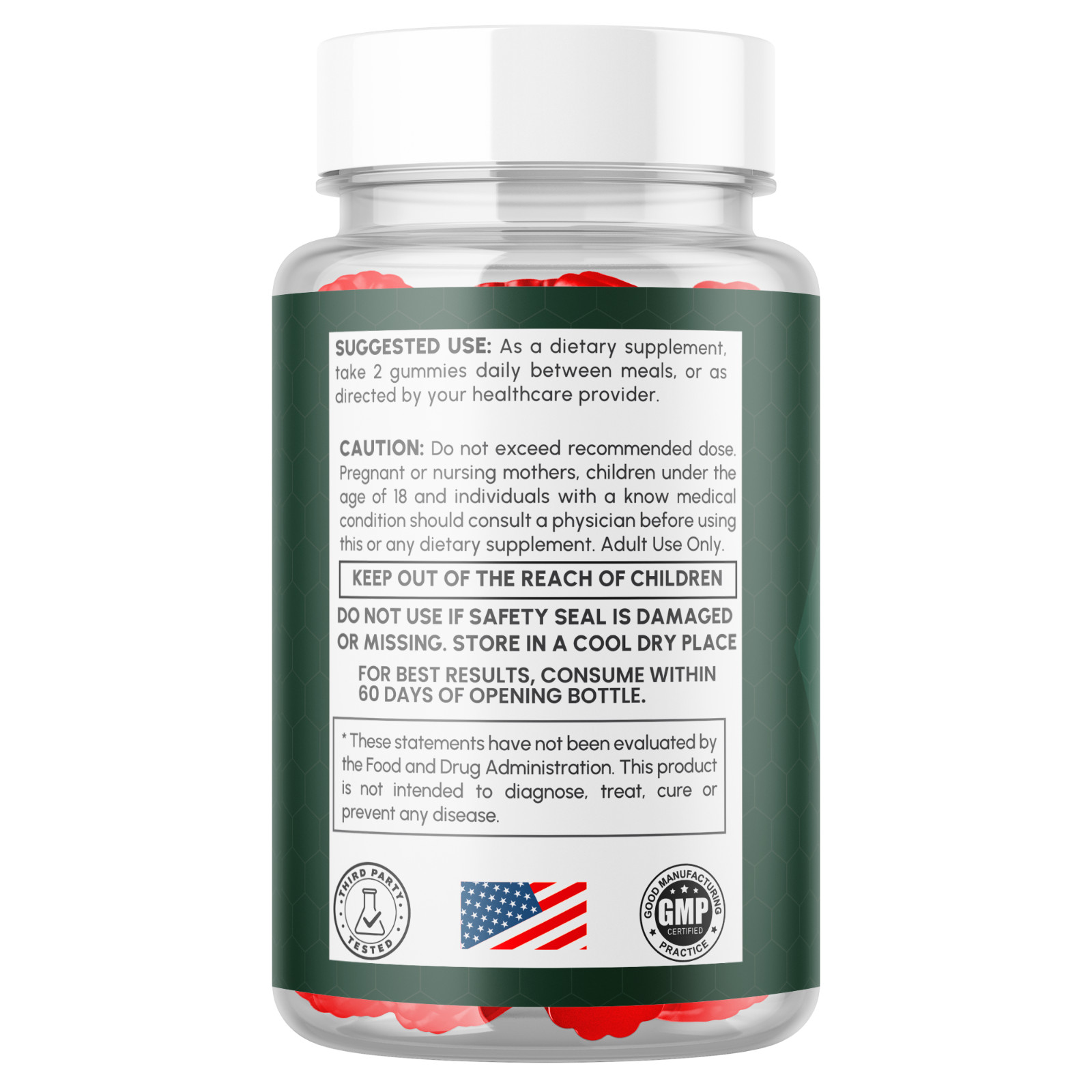 (5 Pack) Titanwood Male Gummys Advanced Male Support Supplement 300 Gummies