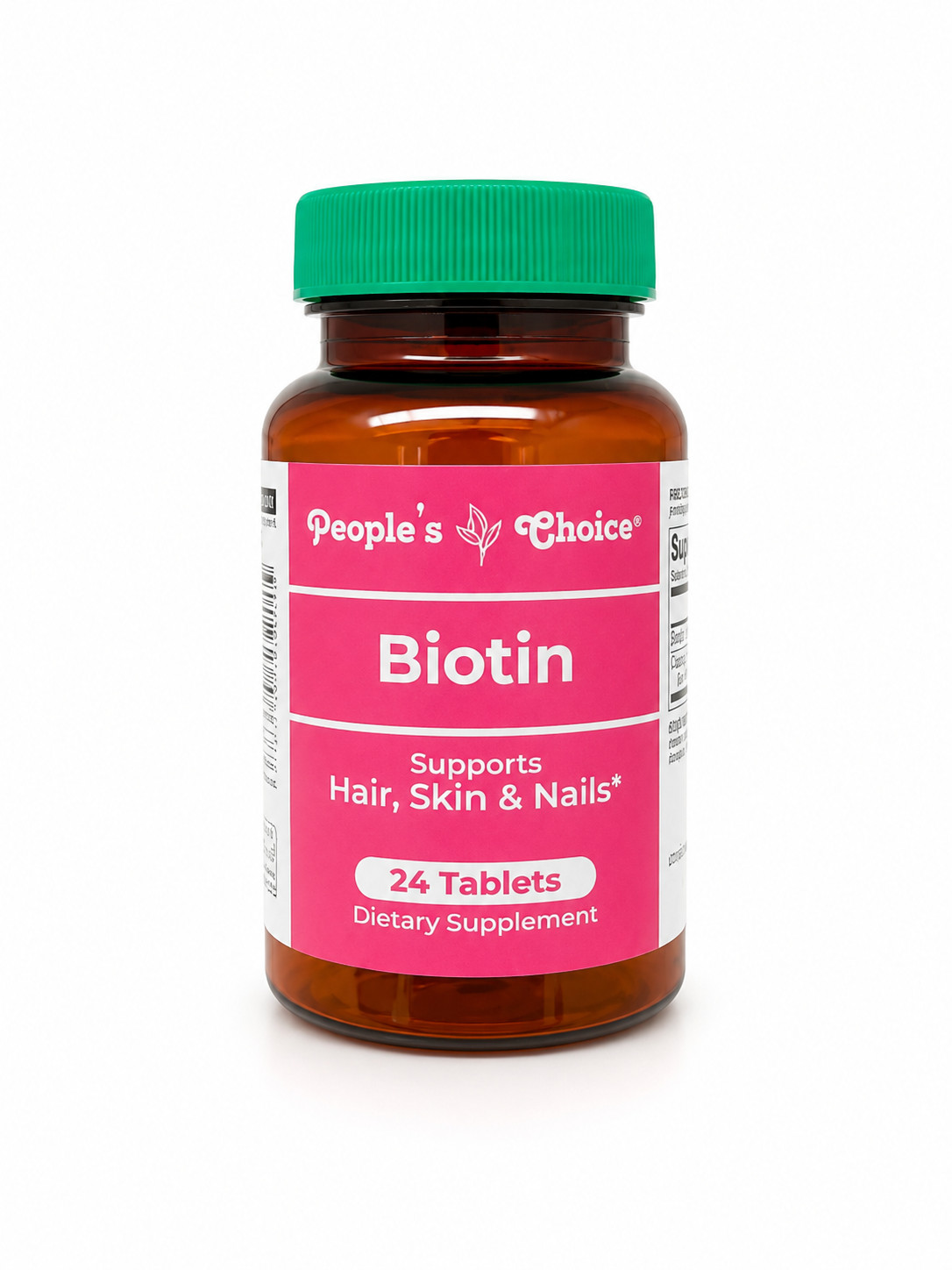 People’s Choice Biotin 24 Tablets 1 Pack Hair Skin & Nails Support