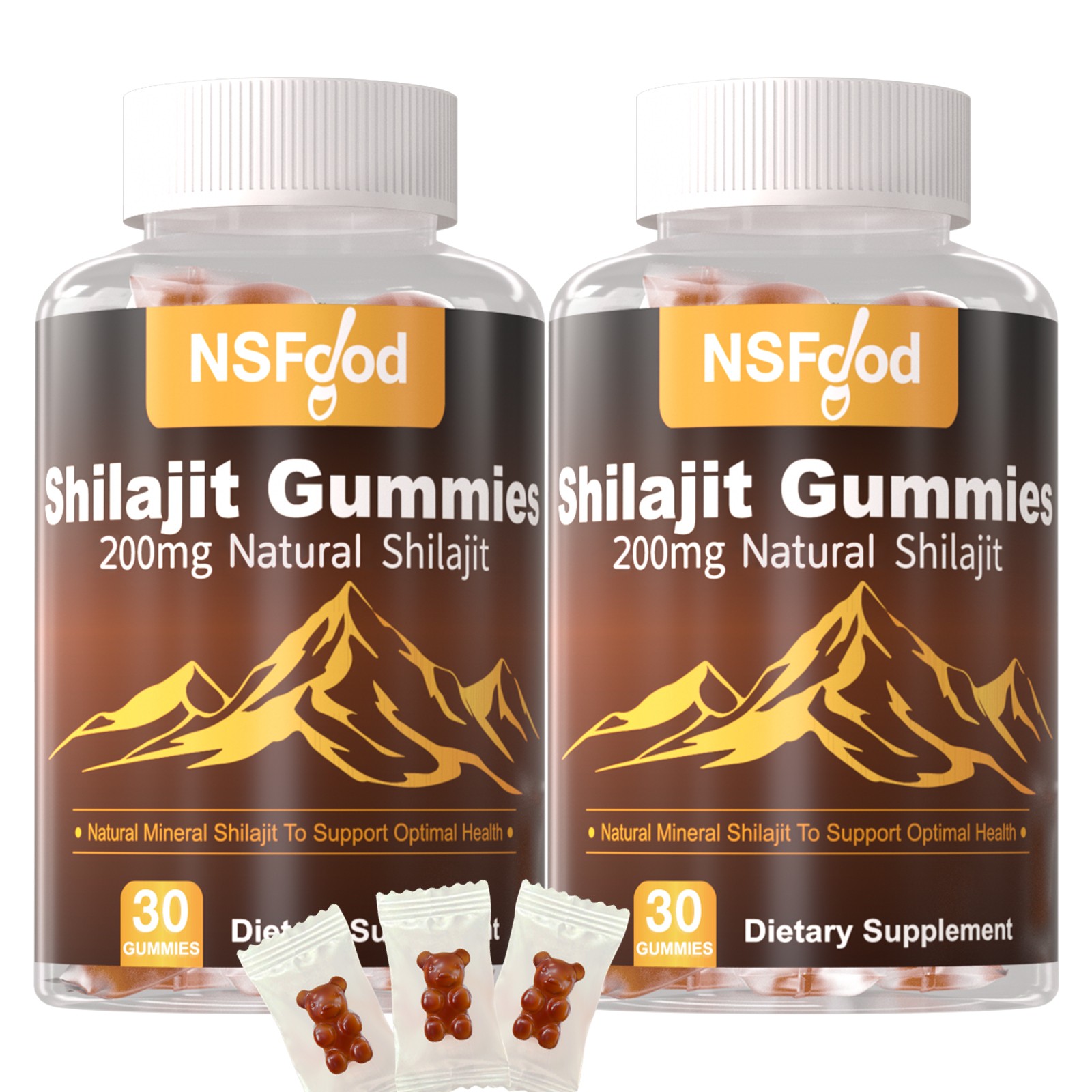 Pure Himalayan Shilajit Gummies No Added Sugar / 60 gummies High Potency 2 pack
