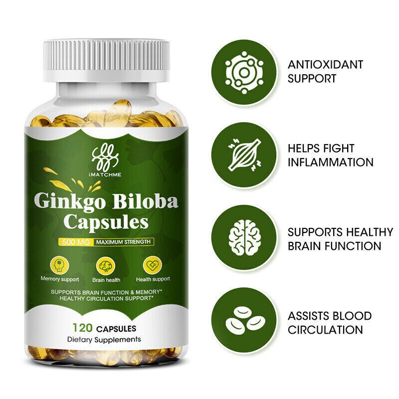 Ginkgo Biloba Extra Strength-Supports Brain Function & Memory Support,120 Cap