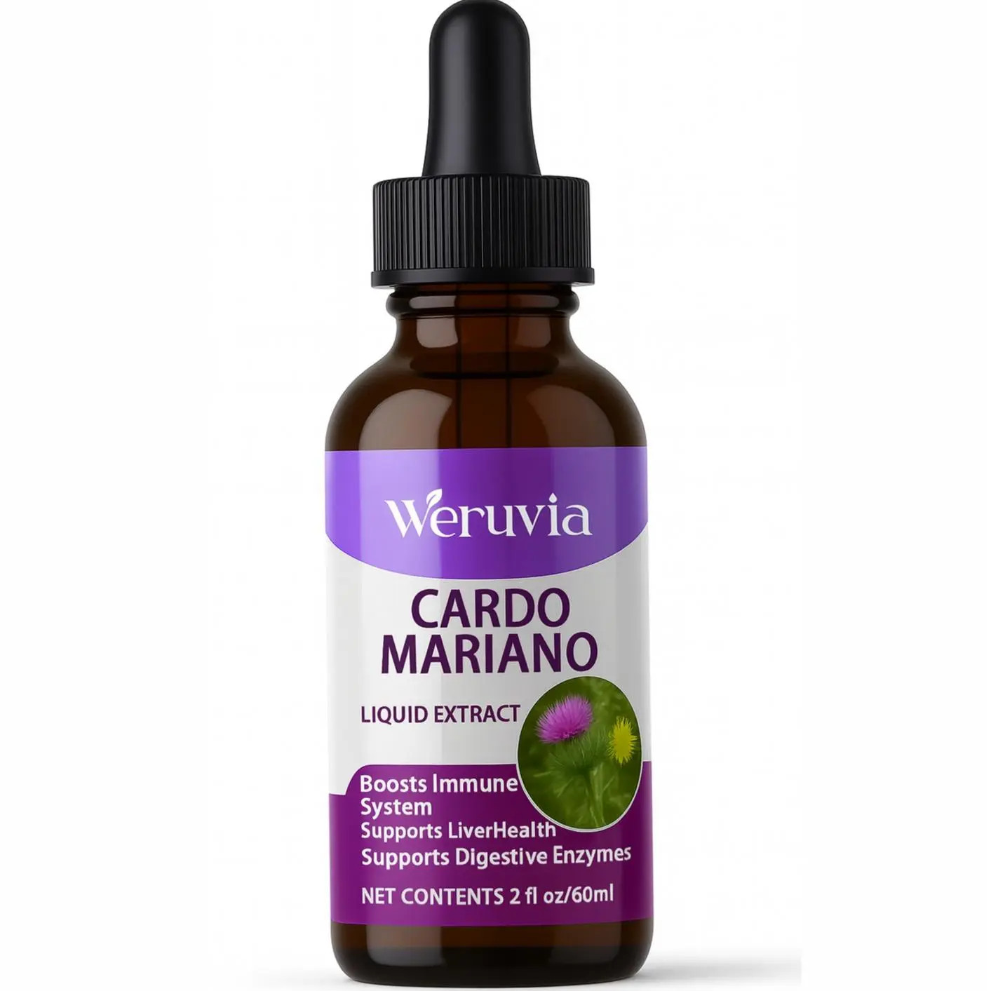 Cardo Mariano Higado Graso Milkthistle Liquid Health Supplement – 1.0 Fl Oz – Sk
