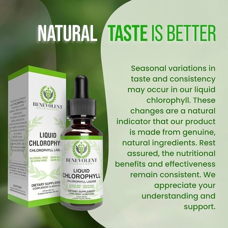 oz NEW Benevolent Nourishment Fluid Chlorophyll Herbal Supplement 2