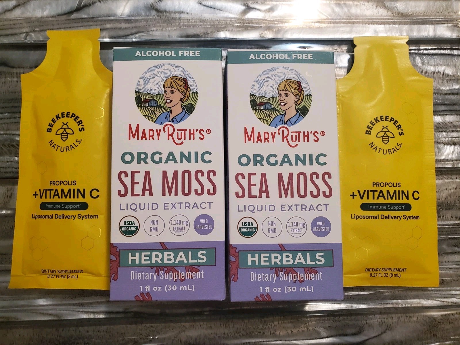 Mary Ruth Organic Sea Moss Extract Superfood 1 fl oz X 2 + $5 of FREE Vitamin C